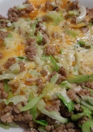キャベツと挽き肉のずぼら卵焼き-レシピのメイン写真
