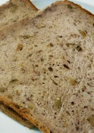 米粉入り餡子と胡桃の食パン(HB)-レシピのメイン写真