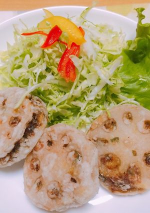 レンコンのはさみ揚げ-レシピのメイン写真