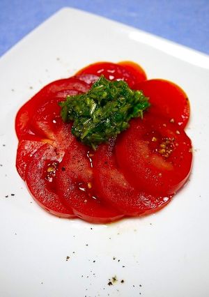 簡単副菜！健康増進☆トマトの豆苗ソース-レシピのメイン写真
