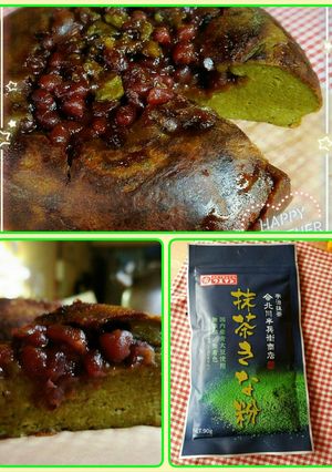 ♡炊飯器で抹茶きな粉スフレチーズケーキ♡-レシピのメイン写真