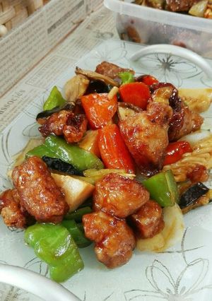 野菜たっぷり豚肉の黒酢あんかけ-レシピのメイン写真