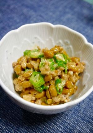 簡単！坦々肉みそオクラ納豆-レシピのメイン写真