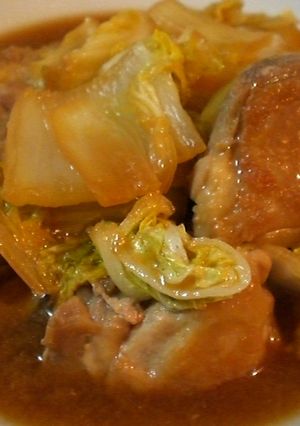 鶏肉と白菜の甘味噌煮♪-レシピのメイン写真