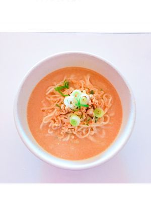 冷麦で低脂質♬ とんこつ味噌風ラーメン-レシピのメイン写真