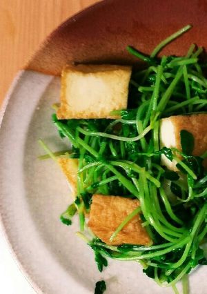 豆苗と厚揚げのゆずポン酢がけ-レシピのメイン写真