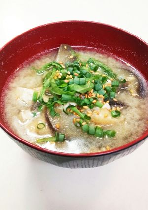 炒め茄子のお味噌汁～ごま油と生姜香る-レシピのメイン写真