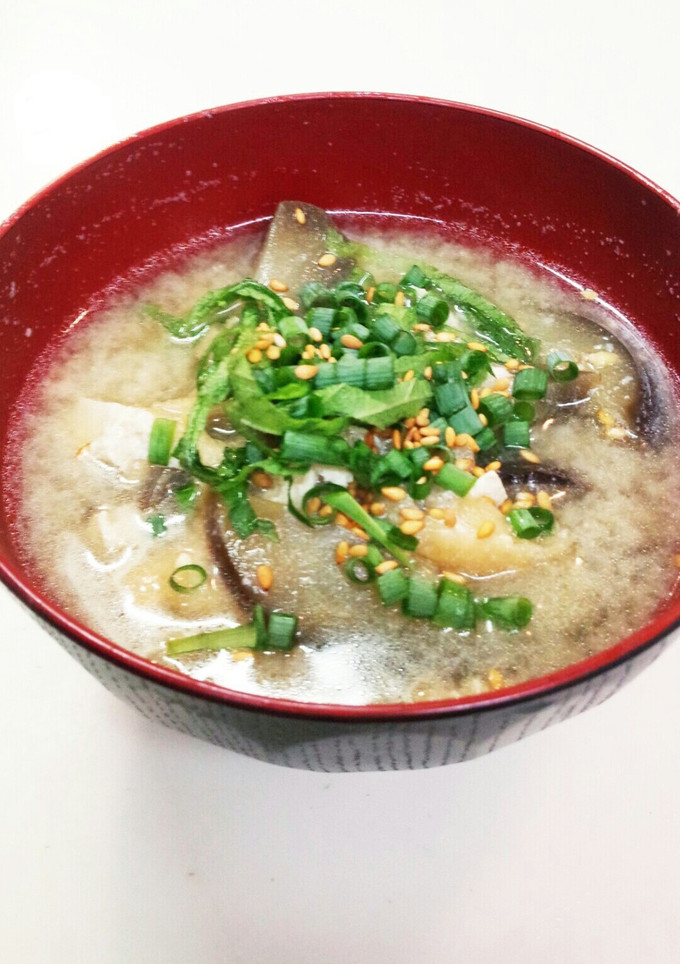 炒め茄子のお味噌汁～ごま油と生姜香る-レシピのメイン写真