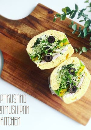 ＊おから蒸しパンdeわんぱくサンド＊-レシピのメイン写真