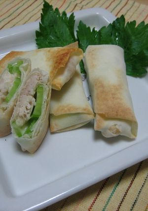 セロリとチーズで★ヘルシー焼き春巻き-レシピのメイン写真