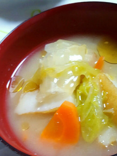 さつま揚げとたっぷり野菜のお味噌汁-レシピのメイン写真