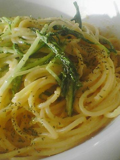 明太子orたらこパスタに水菜-レシピのメイン写真