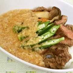 รูปของ ビーフステーキとろろ丼