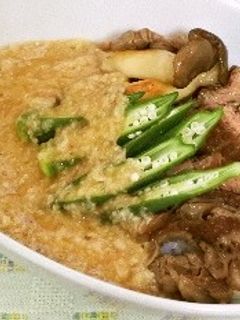 ビーフステーキとろろ丼-レシピのメイン写真