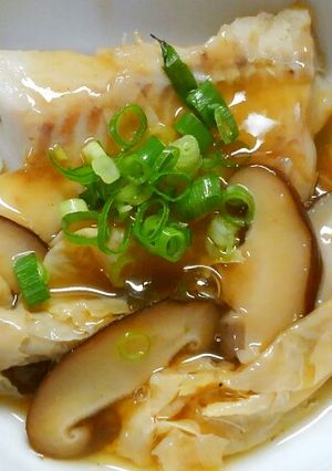 朝食にも！簡単♪タラと椎茸の湯葉 餡掛け-レシピのメイン写真