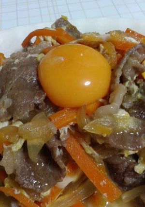 ☆簡単☆すき焼き風に作る♪変わり牛丼-レシピのメイン写真