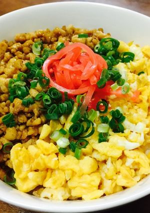 豆腐でヘルシー！そぼろ丼-レシピのメイン写真