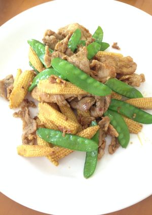 豚肉とヤングコーンのカレー炒め-レシピのメイン写真