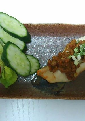 鶏の納豆のせ-レシピのメイン写真