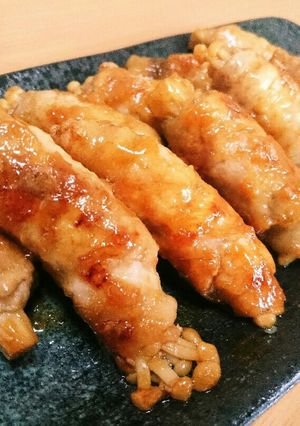 お酢でさっぱり☆豚肉のエノキ巻き-レシピのメイン写真