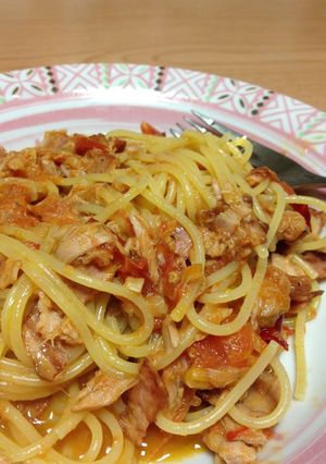 フレッシュトマトとツナアンチョビパスタ♪-レシピのメイン写真