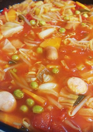 簡単!!野菜どっさりトマトスープ♪-レシピのメイン写真