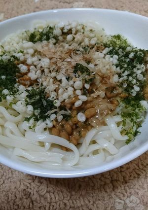簡単！納豆混ぜ混ぜ冷やしうどん-レシピのメイン写真