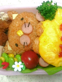 きよら 寝冷えネコ キャラ弁-レシピのメイン写真