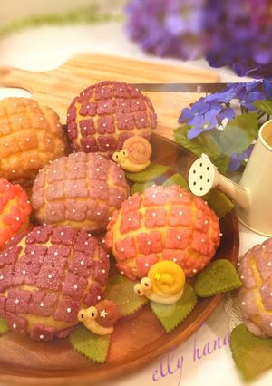 メロンパンdeコッタ・紫陽花-レシピのメイン写真