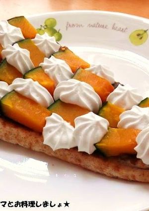 簡単★かぼちゃとあんこのスイーツナン-レシピのメイン写真