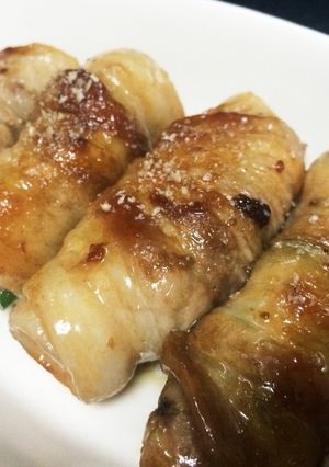 お弁当にも！肉巻き野菜の照り煮-レシピのメイン写真