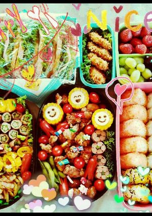 ☆2017☆小学校運動会お弁当☆大人数-レシピのメイン写真