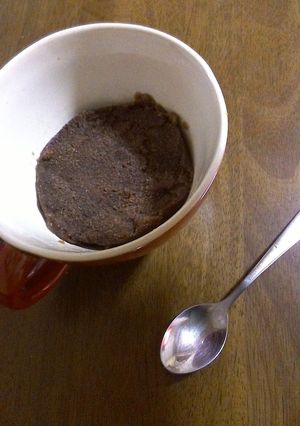 レンジで簡単おから片栗粉ココア餅ケーキ風-レシピのメイン写真