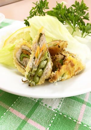 野菜のロールカツ 梅ソース添え-レシピのメイン写真