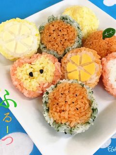 夏の“フルーツにぎり”-レシピのメイン写真