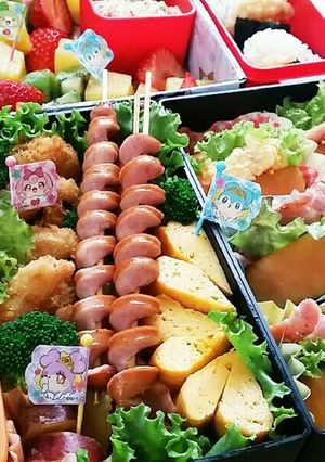 運動会お弁当　盛り付け　2017-レシピのメイン写真