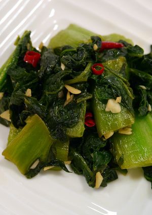 かつお菜のにんにく炒め【JA福岡市】-レシピのメイン写真