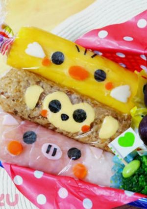 キャラ弁！動物のスティックおにぎり-レシピのメイン写真