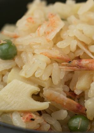 龍の瞳と桜えび・筍　～春の炊き込みご飯～-レシピのメイン写真