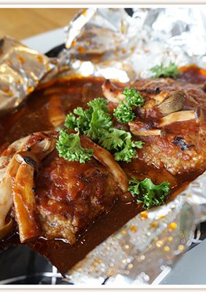 お弁当にも♪包み焼きで煮込みハンバーグ-レシピのメイン写真