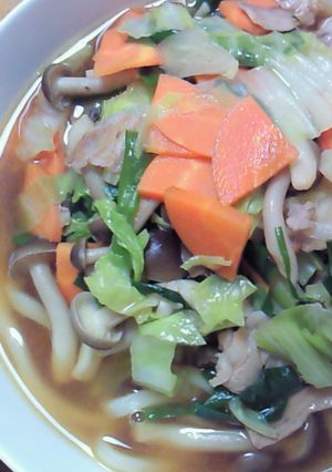 あったか、ぽかぽか、野菜たっぷりうどん-レシピのメイン写真