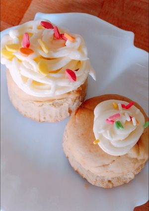 ホワイトチョコとプリンのカップケーキ-レシピのメイン写真