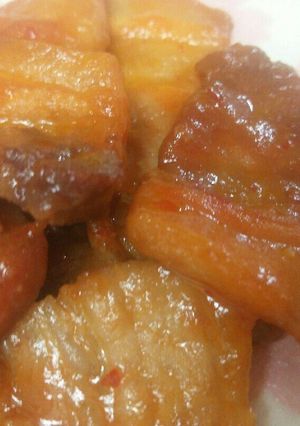 豚バラブロックでこってり甘辛炒め-レシピのメイン写真