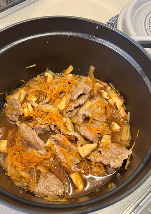 ストウブで★お野菜たっぷり牛丼-レシピのメイン写真