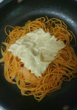 簡単ナポリタン、かぶの葉っぱなど-レシピのメイン写真