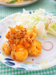 やみつき!鶏胸肉の食べるラー油唐揚げ-レシピのメイン写真