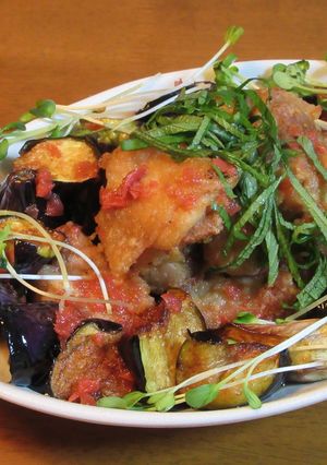 鶏もも肉と茄子の揚げびたし~梅ポン酢醤油-レシピのメイン写真