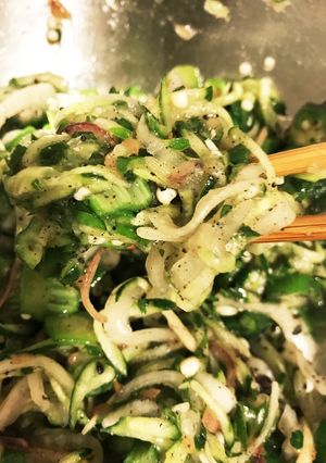 夏野菜と薬味のさっぱり梅サラダ-レシピのメイン写真