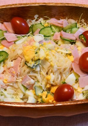 ヘルシー★しらたき作るスパゲティサラダ-レシピのメイン写真