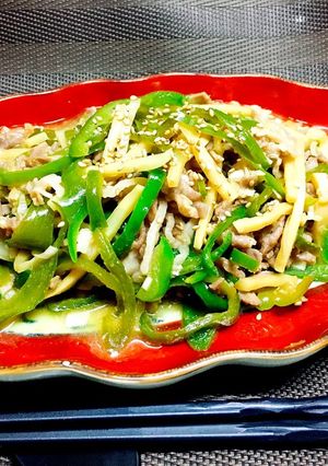 レンチン簡単！豚肉チンジャオロース-レシピのメイン写真